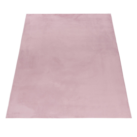 Vloerkleed VKW Effen Hoogpolig 'Teddy Fuzzy' Roze