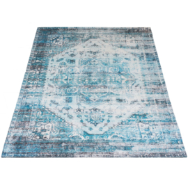 Vloerkleed Vintage 'Nora' Turquoise 160 x 230cm