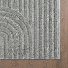 Vloerkleed VKW Scandinavisch 3D Effect 'Logit' Grijs