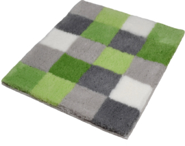 Kleine Wolke CLASSIC Caro Patchwork Badmat Distel Groen