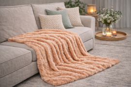 Kleed/Plaid VKW 'Harmony' Zalm/Perzik 150x200cm