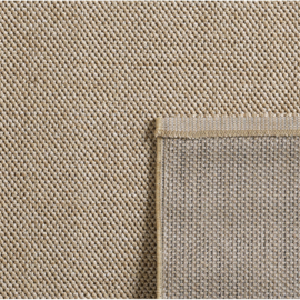 Vloerkleed VKW Laagpolig Effen 'Lucy' Beige Rond