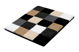 Kleine Wolke CLASSIC Caro Patchwork Badmat Beige/Zwart
