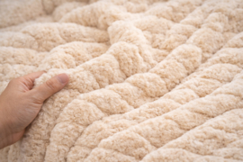 Kleed/Plaid VKW 'Harmony' Beige 150x200cm