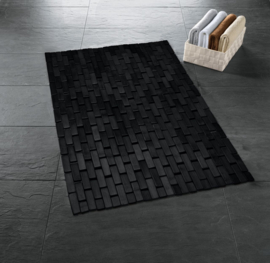 Kleine Wolke ECO LIVING Palito Houten Badmat Zwart 50x70cm