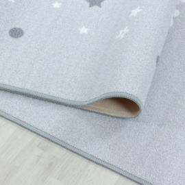 Kindervloerkleed VKW 'Kids Story Little Stars' Grijs