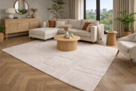 Vloerkleed VKW Scandinavisch 3D Effect 'Forma' Crème