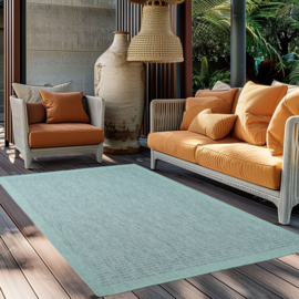 Vloerkleed VKW Effen Outdoor/Indoor 'Donna' Blauw
