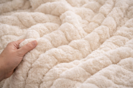 Kleed/Plaid VKW 'Harmony' Ivory 150x200cm