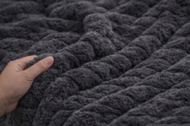 Kleed/Plaid VKW 'Harmony' Graphite 150x200cm