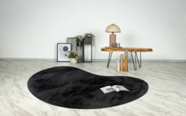 Vloerkleed Zacht Hoogpolig Organisch "Heaven" Graphite 160x230cm