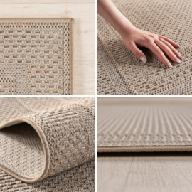 Vloerkleed VKW Effen Outdoor/Indoor 'Roos' Beige