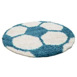 Kindervloerkleed VKW  'Kids Story' Wilson' Turquoise  Rond