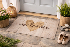 Deurmat VKW 'Welcome Home 506' Beige/Zand