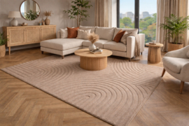 Vloerkleed VKW Scandinavisch 3D Effect 'Solune' Beige