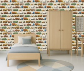 Studio Swaai – Stoere Werkvoertuigen Behang | Multikleur SW-79-SW01
