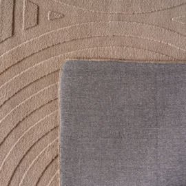 Vloerkleed VKW Scandinavisch 3D Effect 'Solune' Beige