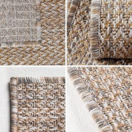 Vloerkleed VKW Industrieel Outdoor/Indoor 'Levu' Beige