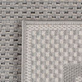 Vloerkleed VKW Effen Outdoor/Indoor 'Roos' Grijs