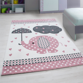 Kindervloerkleed VKW 'Kids Story Sweet Hearts' Roze