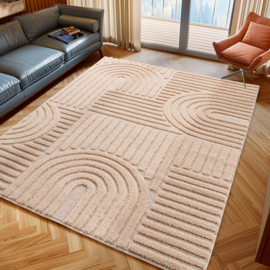 Vloerkleed VKW Scandinavisch 3D Effect 'Logit' Rose