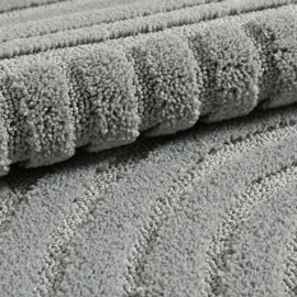 Vloerkleed VKW Scandinavisch 3D Effect 'Logit' Grijs Rond