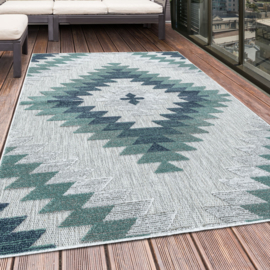 Vloerkleed VKW Industrieel Outdoor/Indoor 'Coco' Blauw