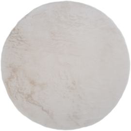Vloerkleed Effen Hoogpolig "Morbido 2810" Ivory Rond