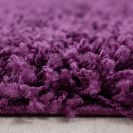 Vloerkleed VKW Hoogpolig Shaggy 'California' Lilac Rond