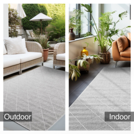 Vloerkleed VKW Grafisch Outdoor/Indoor 'Caye' Grijs
