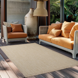 Vloerkleed VKW Effen Outdoor/Indoor 'Donna' Beige