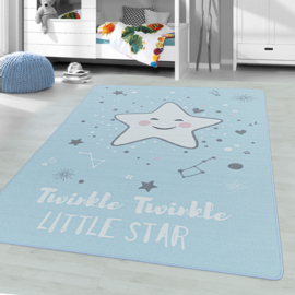 Kindervloerkleed VKW 'Kids Story Little Stars' Blauw