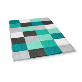 Kleine Wolke CLASSIC Caro Patchwork Badmat Petrol