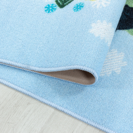 Kindervloerkleed VKW 'Kids Story Atlas' Blauw