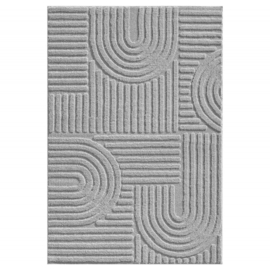 Vloerkleed VKW Scandinavisch 3D Effect 'Logit' Grijs