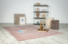 Vloerkleed Wasbaar Laagpolig Effen "Loft" Roze Powder Pink