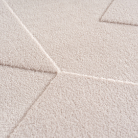 Vloerkleed VKW Scandinavisch 3D Effect 'Linea' Crème