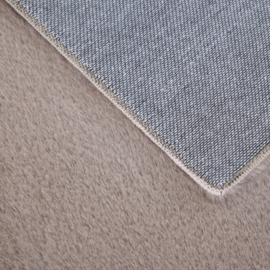 Vloerkleed VKW Effen Hoogpolig 'Teddy Fuzzy' Beige