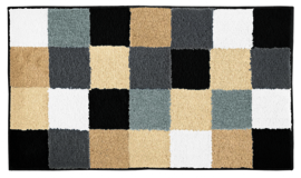 Kleine Wolke CLASSIC Caro Patchwork Badmat Beige/Zwart