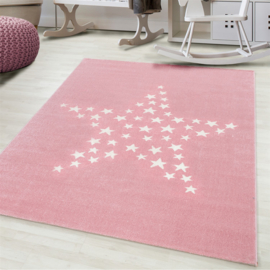 Kindervloerkleed VKW 'Kids Story Space Stars' Roze