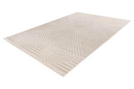 Vloerkleed Modern Scandinavisch Laagpolig Grafisch "Viva 3D  2" Ivory