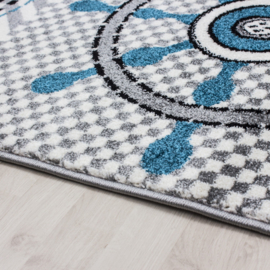 Kindervloerkleed VKW 'Kids Story Anker' Grijs