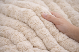 Kleed/Plaid VKW 'Blush' Beige 150x200cm