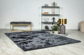 Vloerkleed Duurzaam Shaggy Hoogpolig "Glamour" Graphite