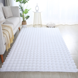 Vloerkleed VKW Hoogpolig 'Comfy Teddy 3D' Wit