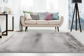 Vloerkleed Shaggy Hoogpolig Effen "Eternity" Grijs