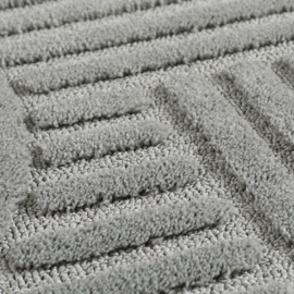 Vloerkleed VKW Scandinavisch 3D Effect 'Logit' Grijs Rond