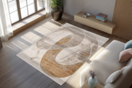 Vloerkleed Modern Geometrisch "Modena 2" Goud