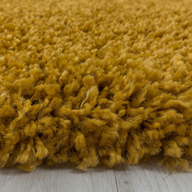 Vloerkleed VKW Hoogpolig Shaggy 'Gingerlynn' Goud