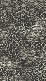 Vloerkleed Design 'Mozaic & Fresco' Grijs/Zwart